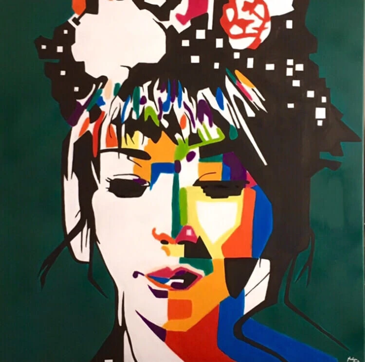 kolorowy obraz - portret - malarska strefa  - twarz kobiety - portret kobiety - kolorowy portret - obraz na prezent - portret na prezent - obraz na ścianę - wizualizacja - obraz do sypialni - obraz do salonu - obraz do pokoju - nowoczesny obraz.jpeg